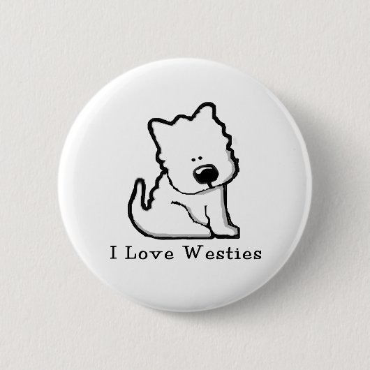 Badge Rond 5 Cm I Love Westies 3 (Devant)
