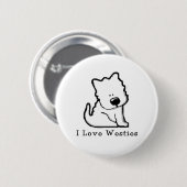 Badge Rond 5 Cm I Love Westies 3 (Devant & derrière)