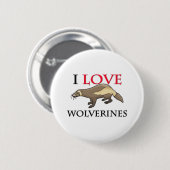 Badge Rond 5 Cm I Love Wolverines (Devant & derrière)