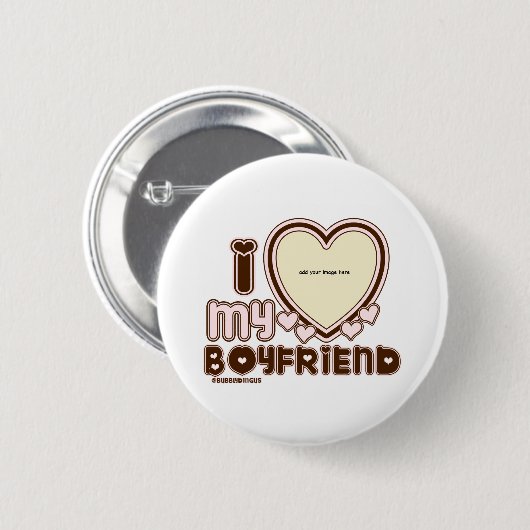 Badge Rond 5 Cm i luv brown bf (Devant & derrière)