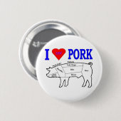BADGE ROND 5 CM I LUV PORK (Devant & derrière)