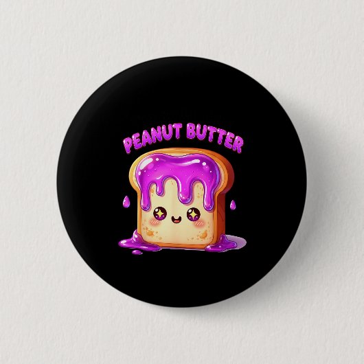 Badge Rond 5 Cm I’m With The Peanut Butter Funny Matching Couple C (Devant)