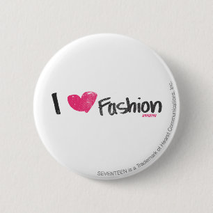 Badge Rond 5 Cm I magenta de mode de coeur