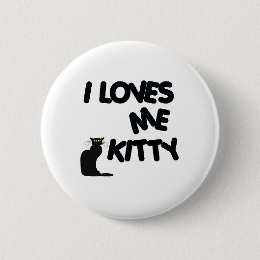 Badge Rond 5 Cm I m'aime Kitty (Devant)