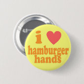 Badge Rond 5 Cm I mains d'hamburger de coeur (Devant & derrière)