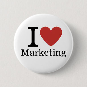 Badge Rond 5 Cm I ❤️ Marketing pour les employés Pins PERSONNALISÉ