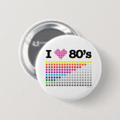 Badge Rond 5 Cm i_ove 80s (Devant & derrière)