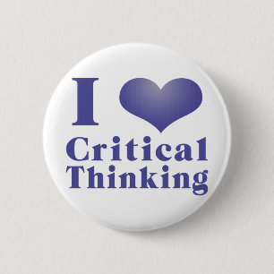 Badge Rond 5 Cm I pensée critique de coeur