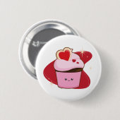 Badge Rond 5 Cm I petits gâteaux de coeur (Devant & derrière)