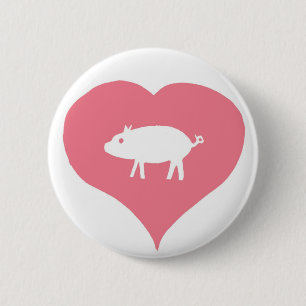 Badge Rond 5 Cm I Pin de porcs de coeur