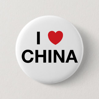 Badge Rond 5 Cm I Pin d'insigne de la CHINE de COEUR