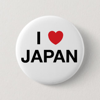 Badge Rond 5 Cm I Pin d'insigne du JAPON de COEUR