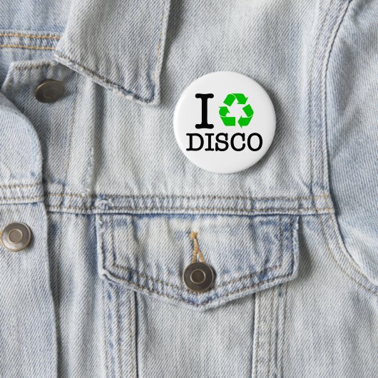 Badge Rond 5 Cm I Recycle Disco (En situation)