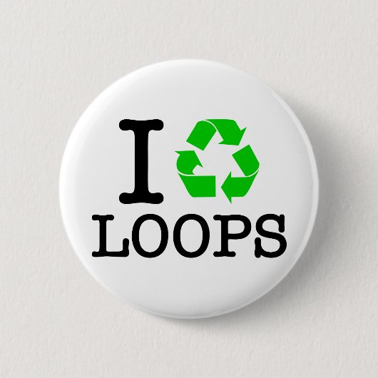 Badge Rond 5 Cm I Recycler les boucles (Devant)