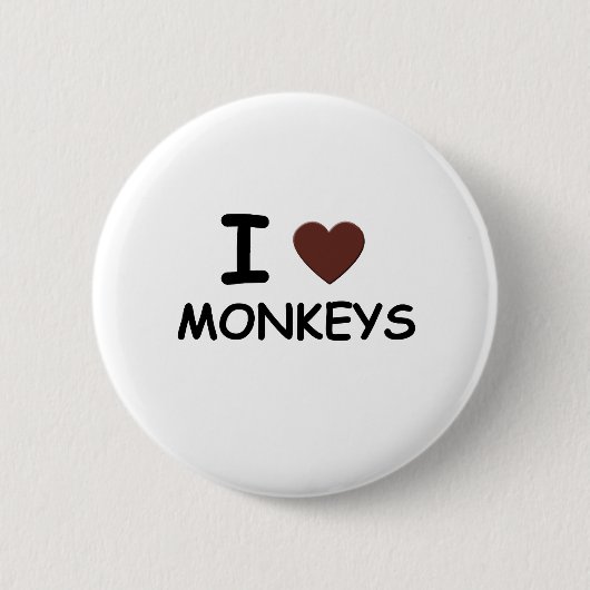 BADGE ROND 5 CM I SINGES DE COEUR (Devant)