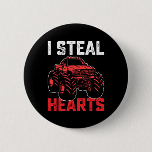 Badge Rond 5 Cm I Steal Hearts Monster Truck Saint-Valentin