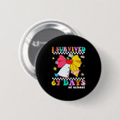Badge Rond 5 Cm I Survived 67 Day Of School Notebook Teachers And  (Devant & derrière)