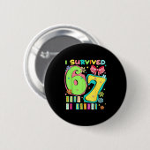 Badge Rond 5 Cm I Survived 67 Days Of School Coquette Bow Teachers (Devant & derrière)