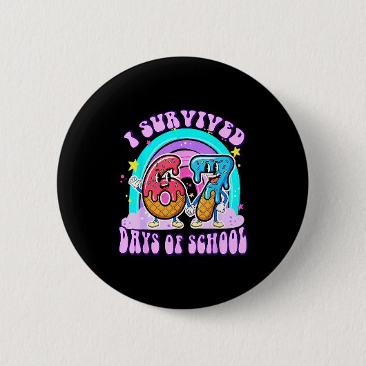 Badge Rond 5 Cm I Survived 67 Days Of School Funny 67 Teachers Stu (Devant)