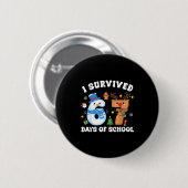Badge Rond 5 Cm I Survived 67 Days Of School Funny Meme Six Seven (Devant & derrière)