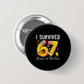 Badge Rond 5 Cm I Survived 67 Days Of School Funny Meme Teacher St (Devant & derrière)