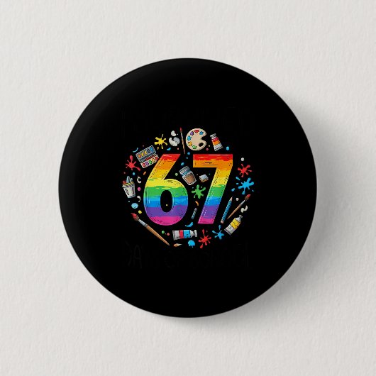 Badge Rond 5 Cm I Survived 67 Days Of School Funny Meme Teacher St (Devant)
