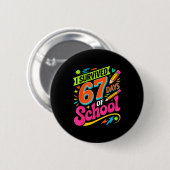 Badge Rond 5 Cm I Survived 67 Days Of School Funny Teacher Student (Devant & derrière)
