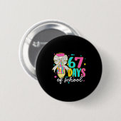 Badge Rond 5 Cm I Survived 67 Days Of School Six Seven Meme Teache (Devant & derrière)