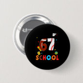 Badge Rond 5 Cm I Survived Sixty Seven Days Of School Funny Baseba (Devant & derrière)