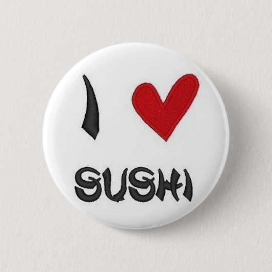 Badge Rond 5 Cm I sushi de coeur (Devant)