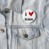 Badge Rond 5 Cm I sushi de coeur (En situation)