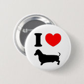 Badge Rond 5 Cm I teckel de coeur (Devant & derrière)
