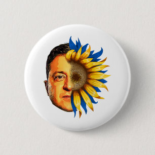Badge Rond 5 Cm I Ukraine Sunflower Ukraine Zelenskyy Free Stand
