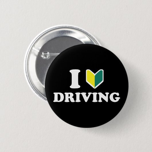 Badge Rond 5 Cm I Wakaba [Heart/Love] Driving Button (Devant & derrière)