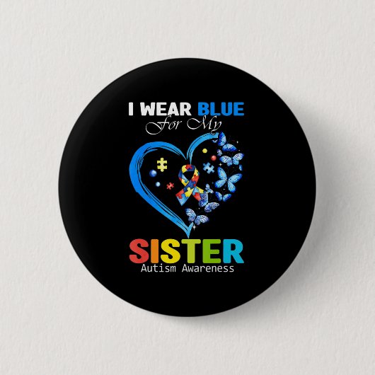 Badge Rond 5 Cm I Wear Blue (Devant)