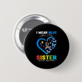 Badge Rond 5 Cm I Wear Blue (Devant & derrière)