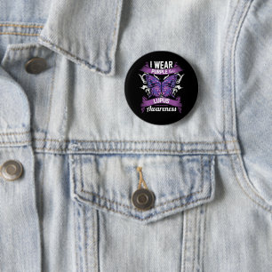 Badge Rond 5 Cm I wear Purple for Lupus Awareness