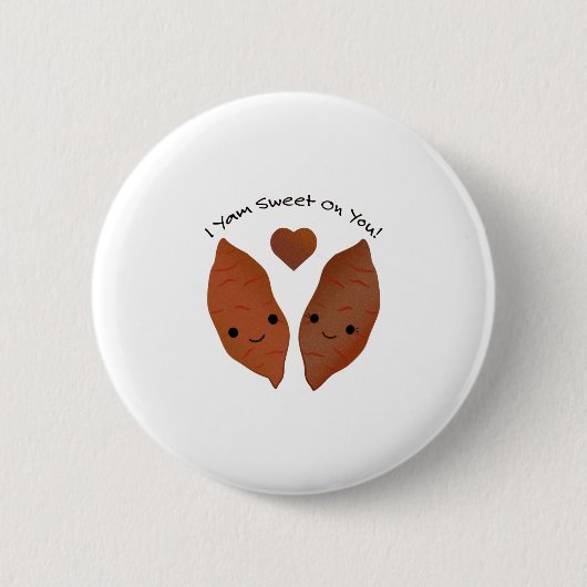 Badge Rond 5 Cm I Yam Sweet Cute Sweet Potato (Devant)