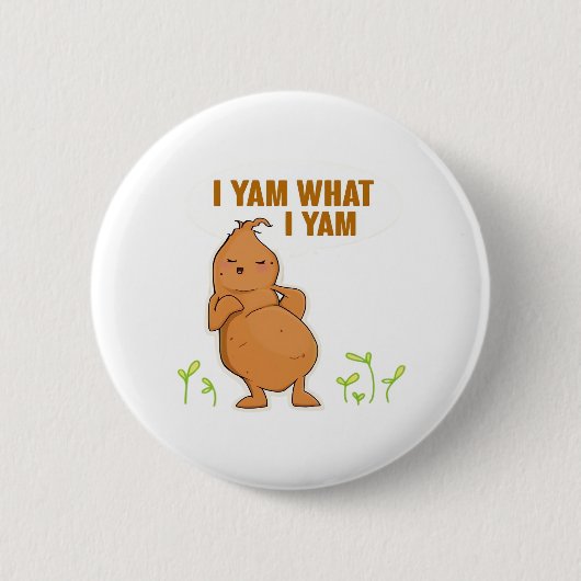 Badge Rond 5 Cm I Yam What I Yam Trendy Basic (Devant)