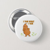 Badge Rond 5 Cm I Yam What I Yam Trendy Basic (Devant & derrière)