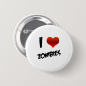 Badge Rond 5 Cm I zombis de coeur (Devant & derrière)