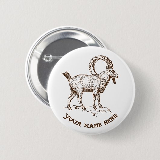 Badge Rond 5 Cm Ibex (Devant & derrière)