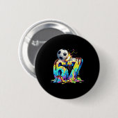Badge Rond 5 Cm Ice Cream Drip Soccer 67 Six Seven Funny Gen Alpha (Devant & derrière)