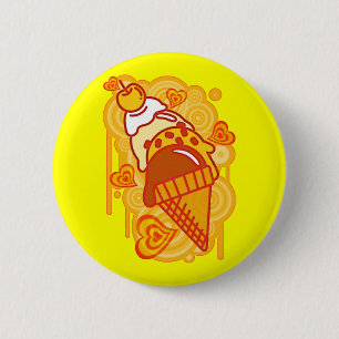 Badge Rond 5 Cm Ice_Cream_Paint