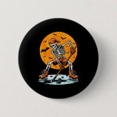 Badge Rond 5 Cm Ice Hockey Skeleton Soky Boys Halloween Hockey Pla (Devant)