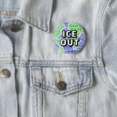 Badge Rond 5 Cm ICE OUT (globe) (En situation)