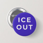 Badge Rond 5 Cm ICE OUT Protest Button | Bold Immigration Justice  (Devant & derrière)