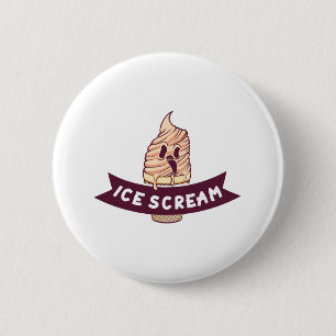Badge Rond 5 Cm Ice Scream