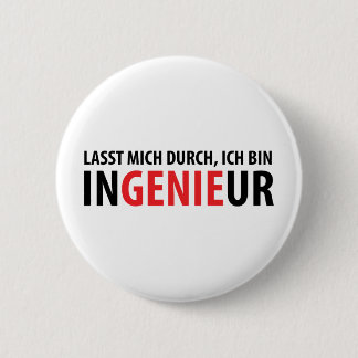 Badge Rond 5 Cm Ich bin Ingenieur