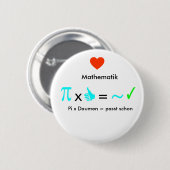 Badge Rond 5 Cm Ich liebe Mathematik (Devant & derrière)